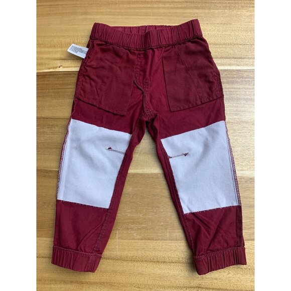 Cat & Jack Toddler Burgundy Pull-On Pants w/ Stretch Waistband & Drawstring 2T - Picture 5 of 10